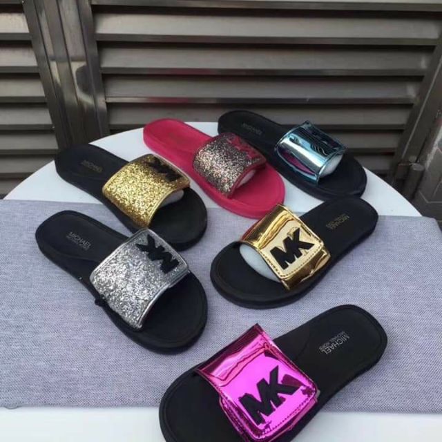 michael kors pink slippers