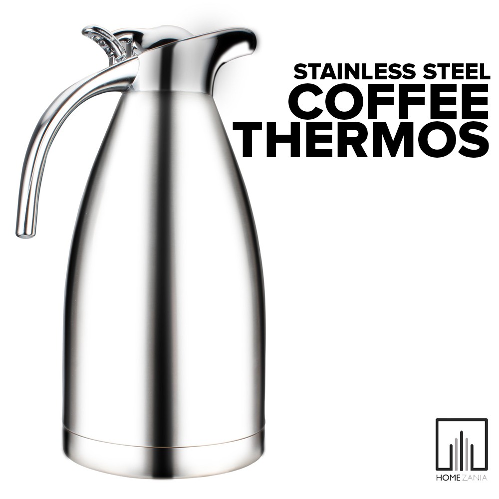 Coffee Pot Stainless Steel 68 oz/2 Liter, 18/10 Stainless Steel Coffee