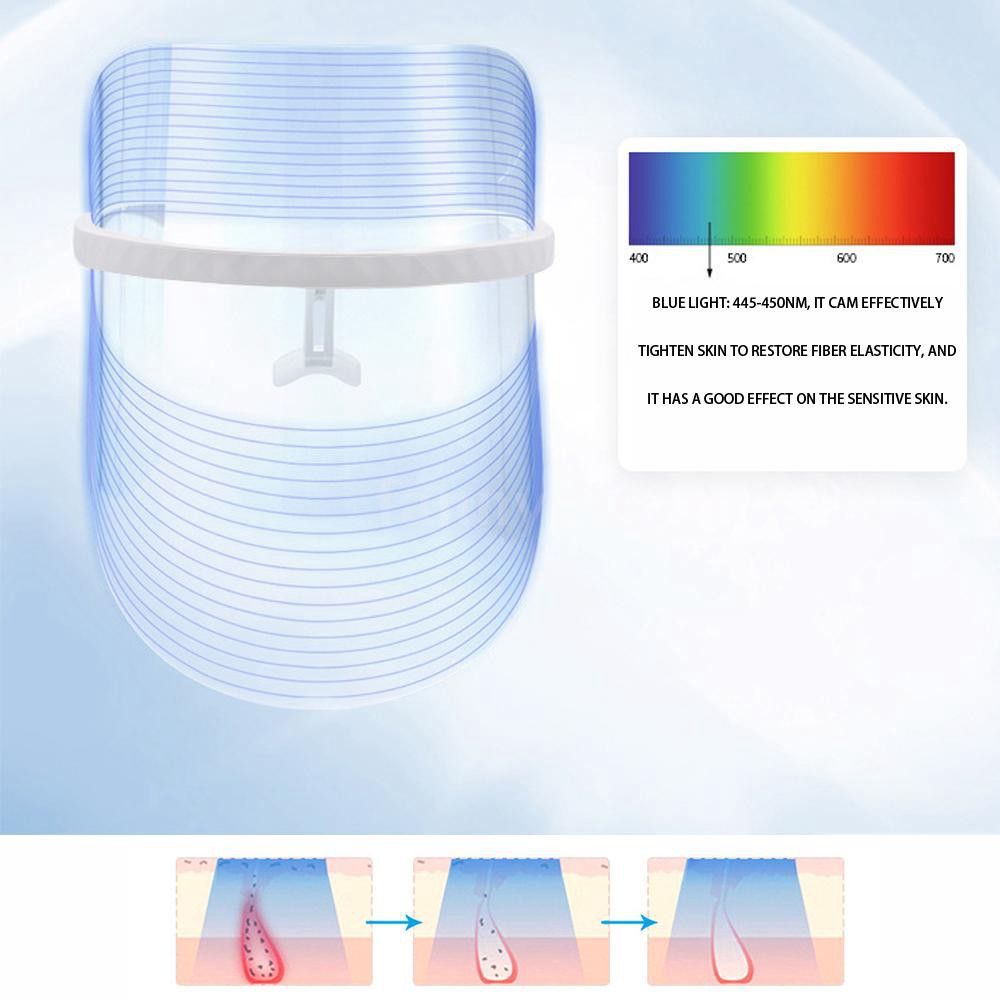 LED Photonic Skin Instrument 3 Colors Light Skin Care LED Facial Mask
