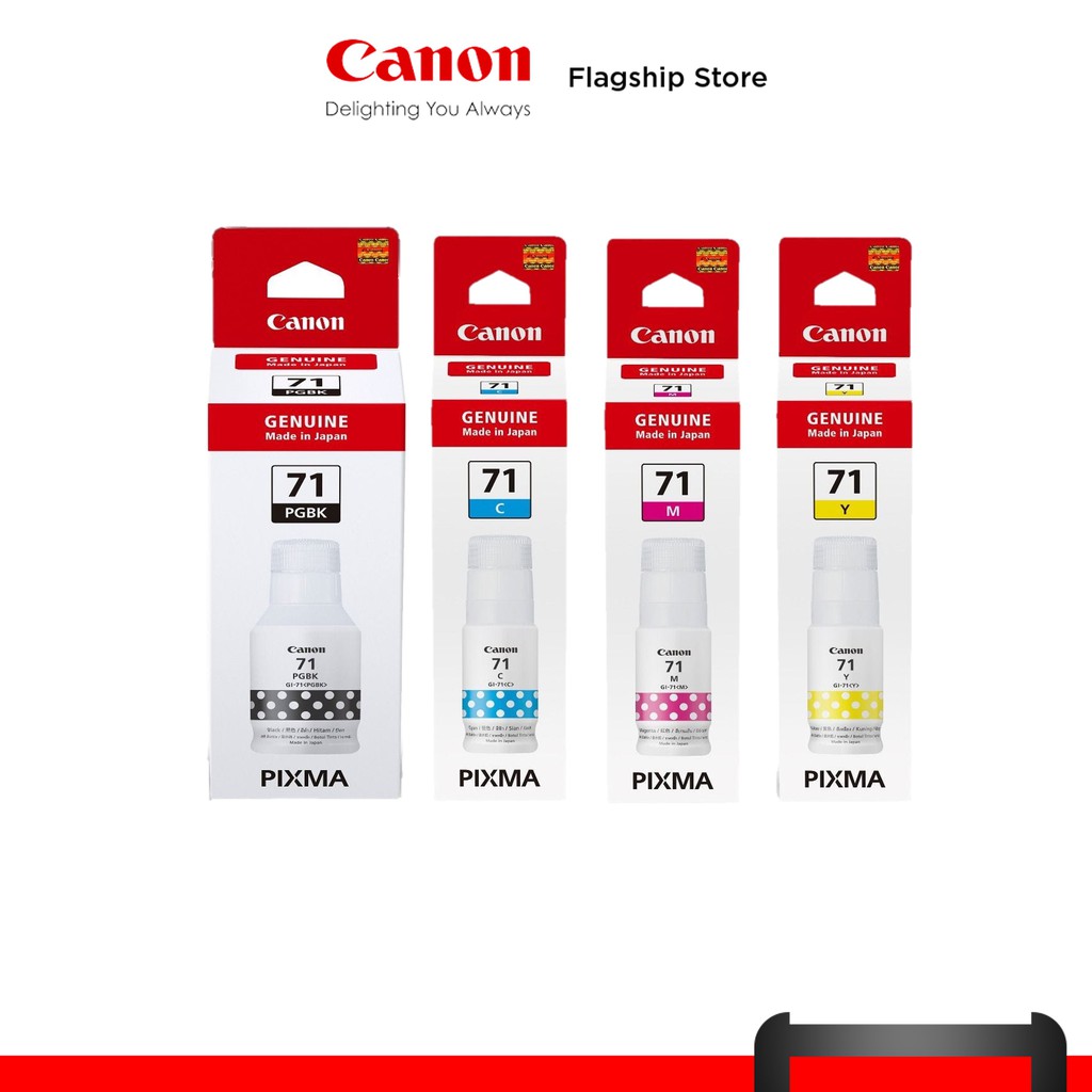 Canon GI71 Ink Bottle (Black, Cyan, Magenta, Yellow) compatible Canon