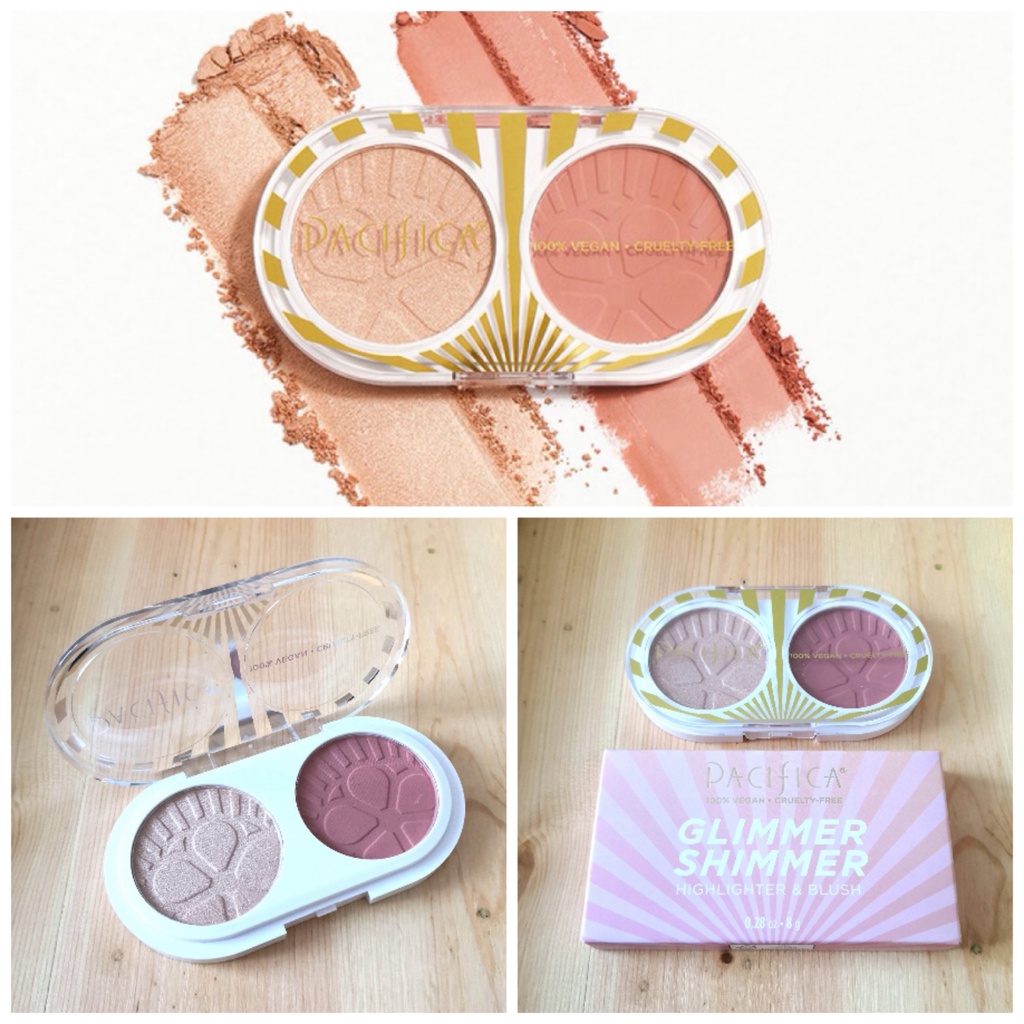 Pacifica Beauty Glimmer Shimmer Highlighter & Blush Duo Palette (8g