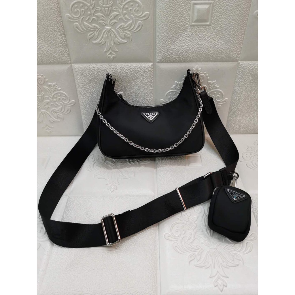 prada sling bag with pouch