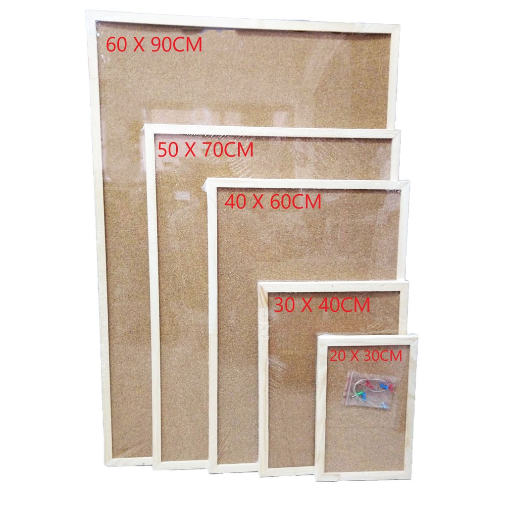 40cm X 60cm Cork Board Wooden Frame 604 Shopee Philippines