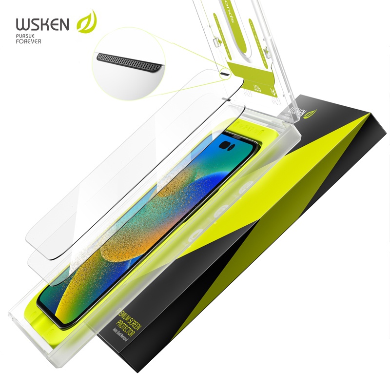 WSKEN For iPhone 14 Pro Max Tempered Glass HD Screen Protector with