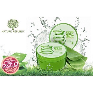 Mineshop NATURE REPUBLIC ALOEVERA 92% 300ml with letters on back #3