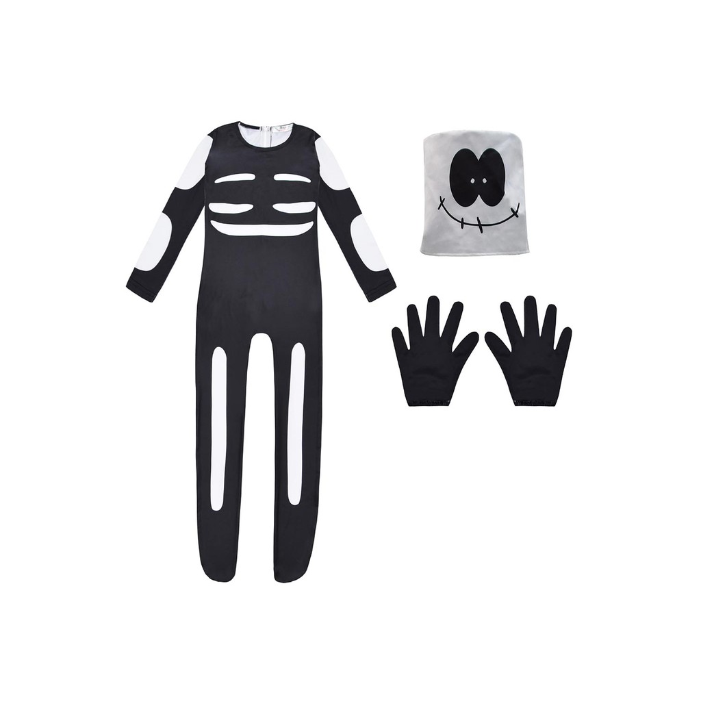 Kids Friday Night Funkin Costume Cosplay Spooky Month Skid And Pump Jumpsuit Mask Game Fnf Outfit For Boys And Girls Children Halloween Outfit Shopee Philippines