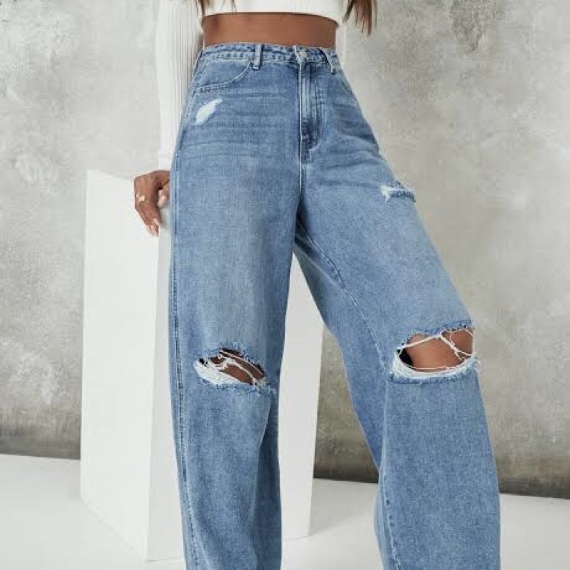 Baggy/Wideleg/Flare Denim Pants (live selling checkout only) | Shopee ...