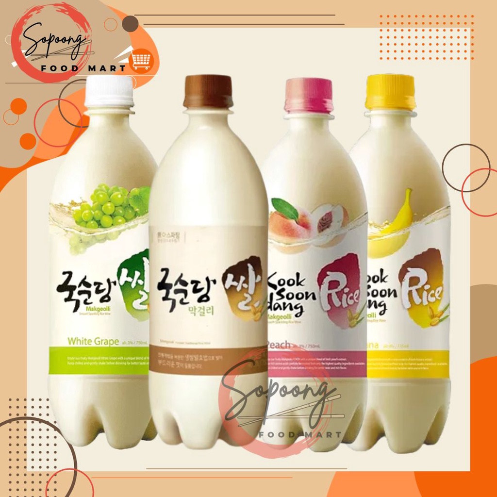 Kooksoondang Makgeolli Korean Smooth Sparkling Rice Wine 750ml | Shopee ...