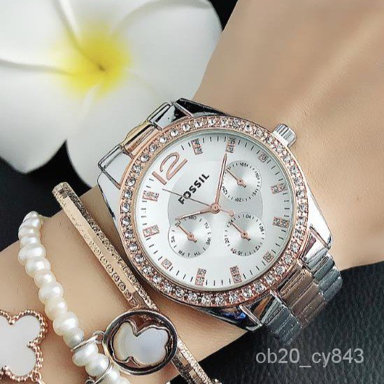 Fossil Sadie Rose Gold-Tone Stainless Steel Watch Women Watch | Shopee  Philippines