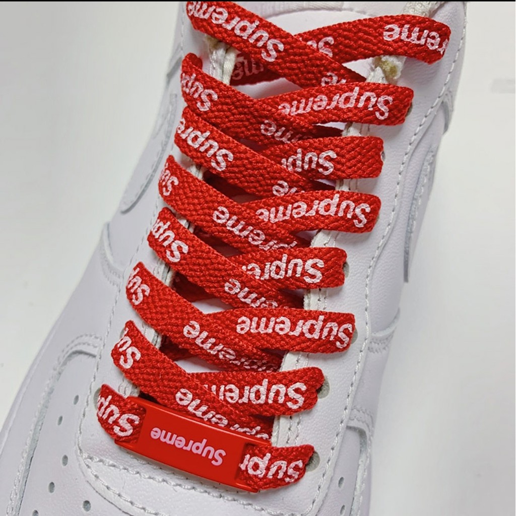 supreme af1 with red laces
