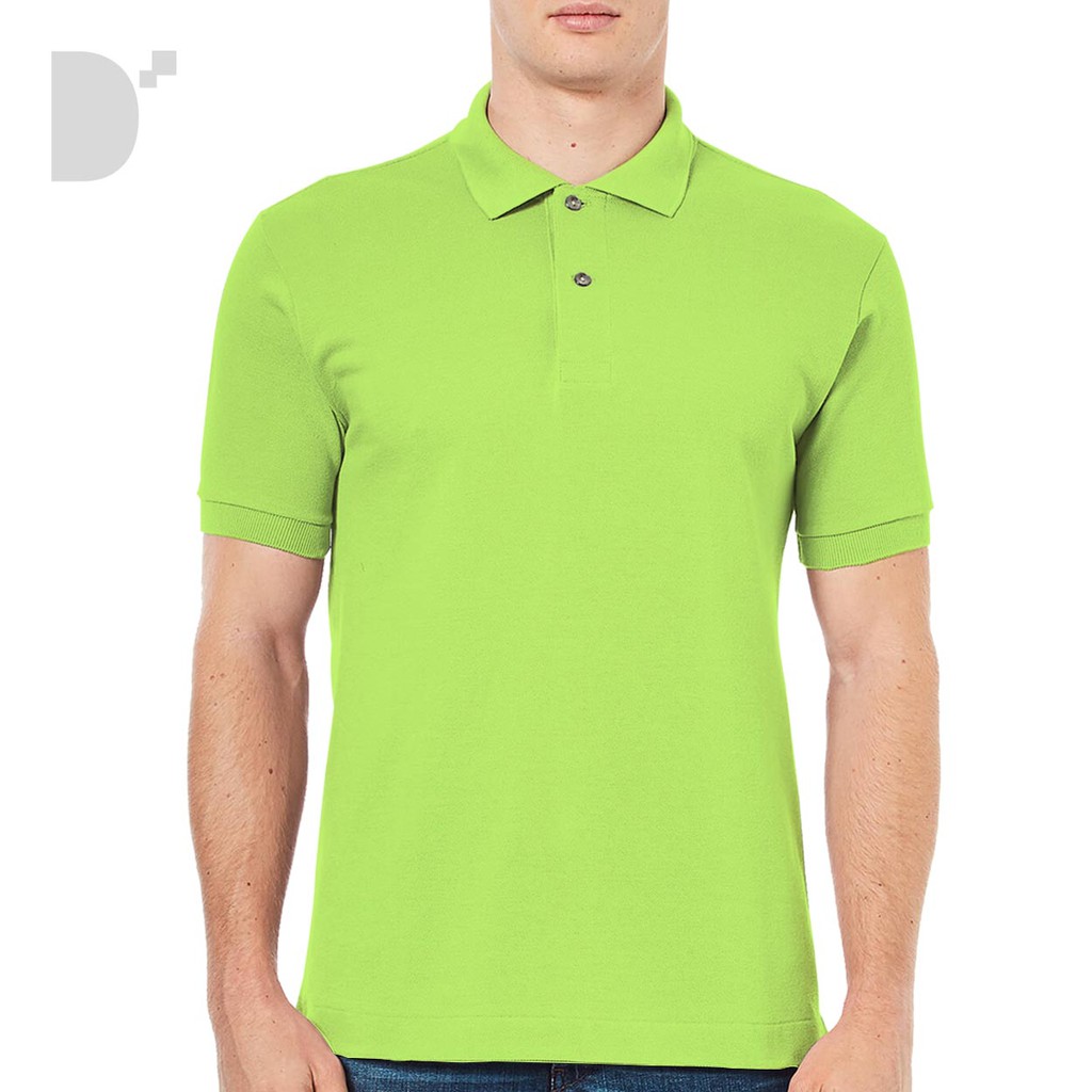 green polo black pants