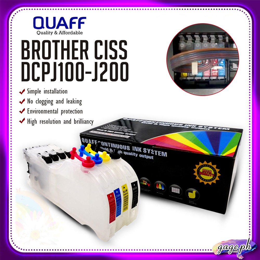 QUAFF CISS Brother DCP J100-J200 | Shopee Philippines