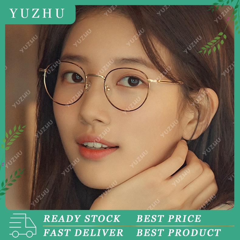 Korean Designer Ulzzang Style Fashion Eyeglasses Round Metal Frame Women Glasses Anti Blue