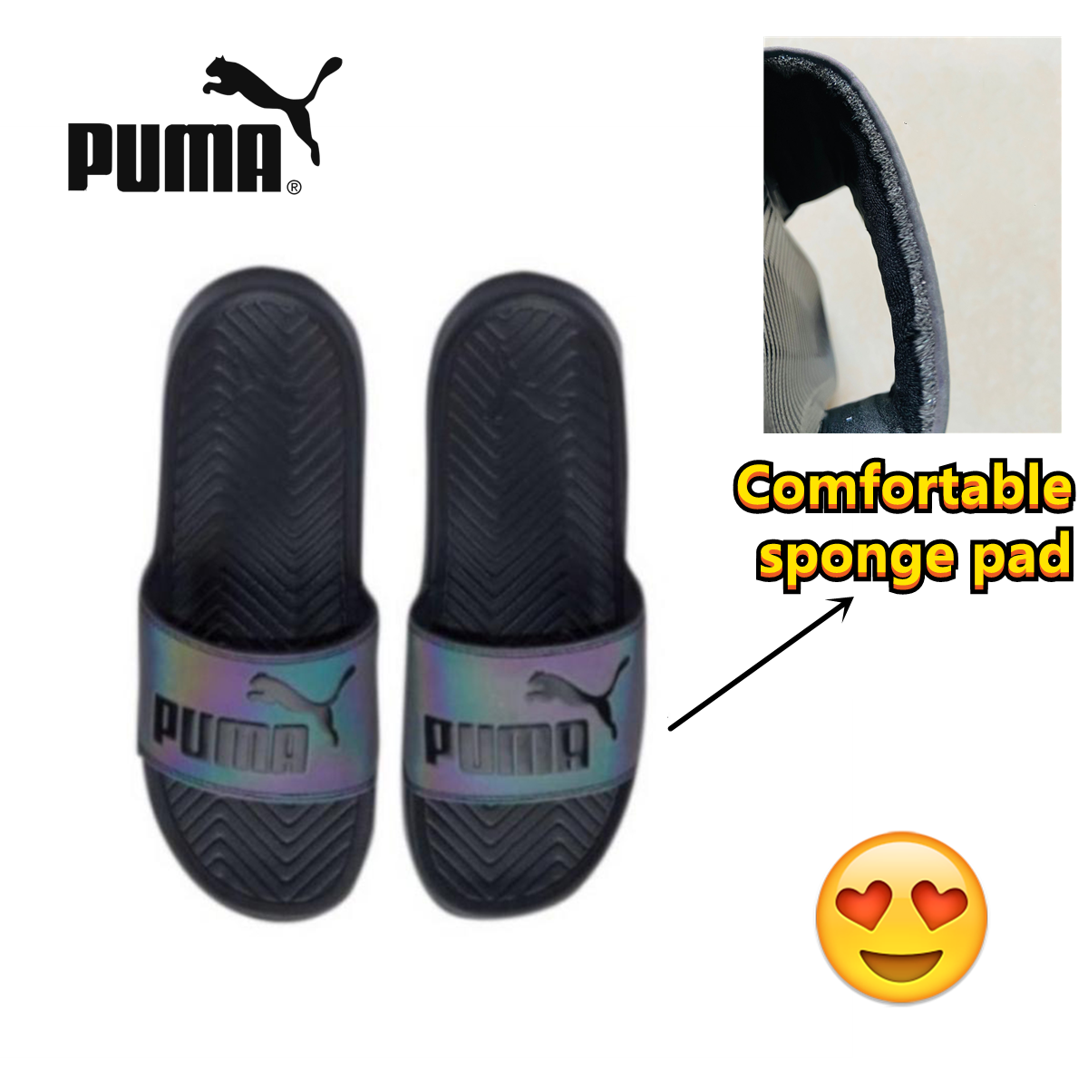 puma soft foam slippers