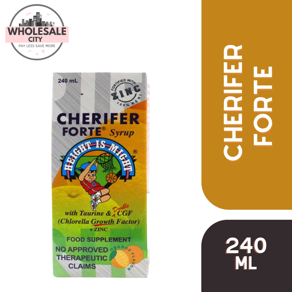 CHERIFER Forte Syrup with Taurine CGF + Zinc 240ML 120ML Shopee