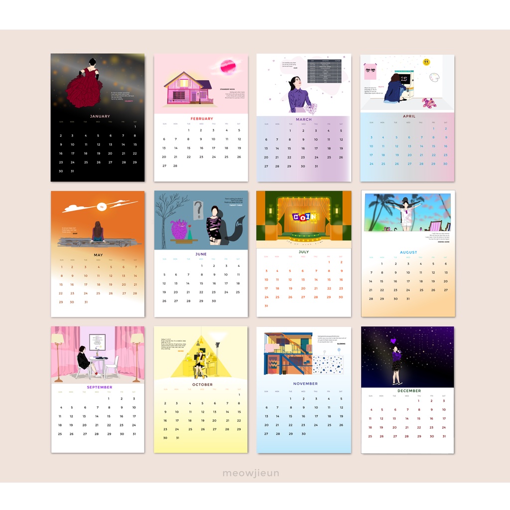 IU 2022 Fanmade Calendar (desk) Shopee Philippines