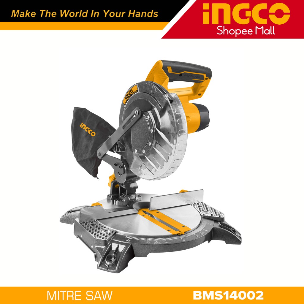 Ingco BMS14002 1400W Industrial Mitre Saw / Miter Saw 81/4" (210mm