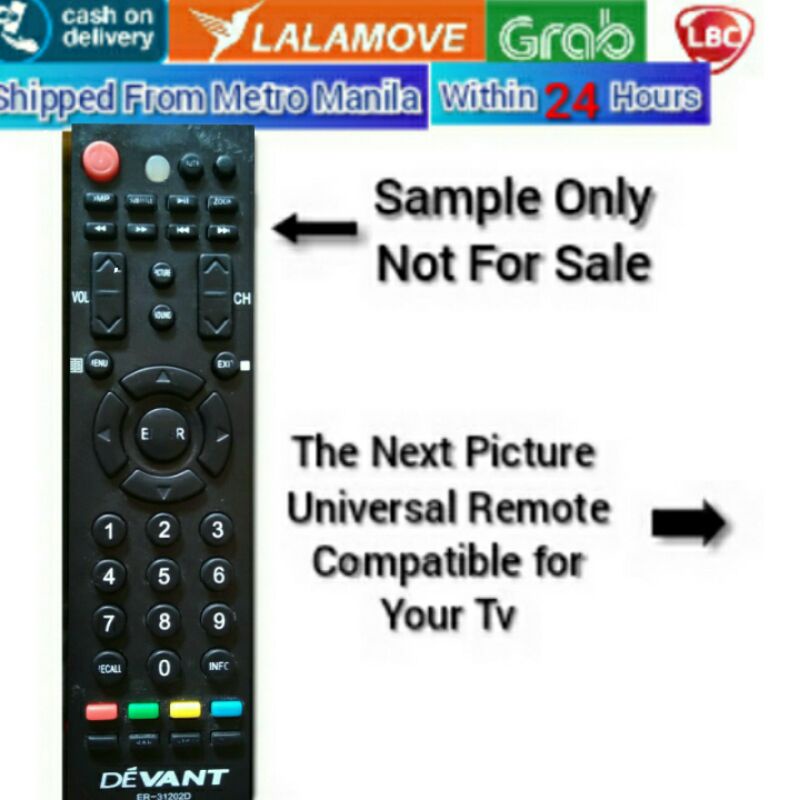 Devant Led Remote Control ( Replacement for Universal Remote) Shopee