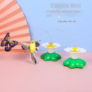 Products In Stock New Electric Flying Bird Butterfly Cat Teaser Toy Fun Intelligent Automatic Rotating Cat Pole Toy Pet Toy