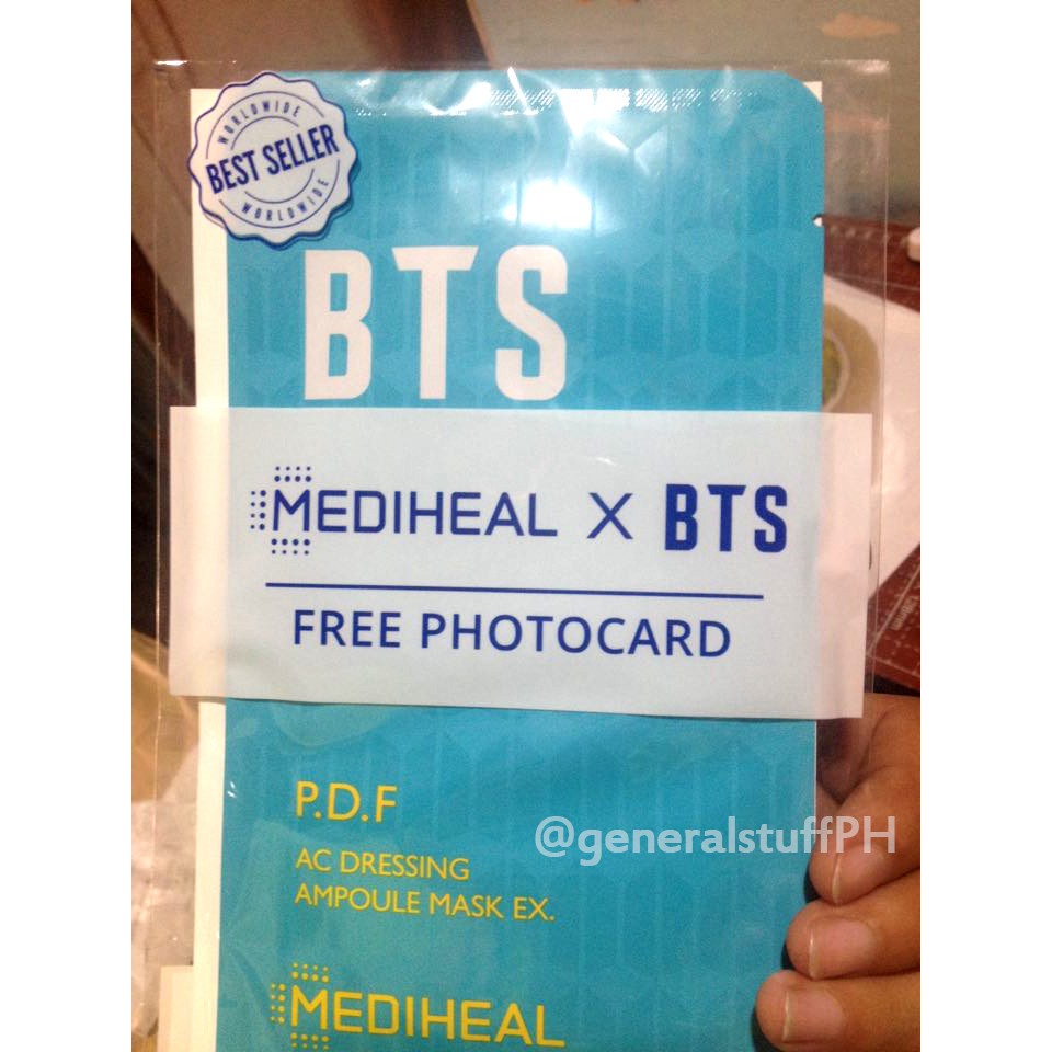 Download Mediheal Face Mask With Bts Photocard Shopee Philippines PSD Mockup Templates