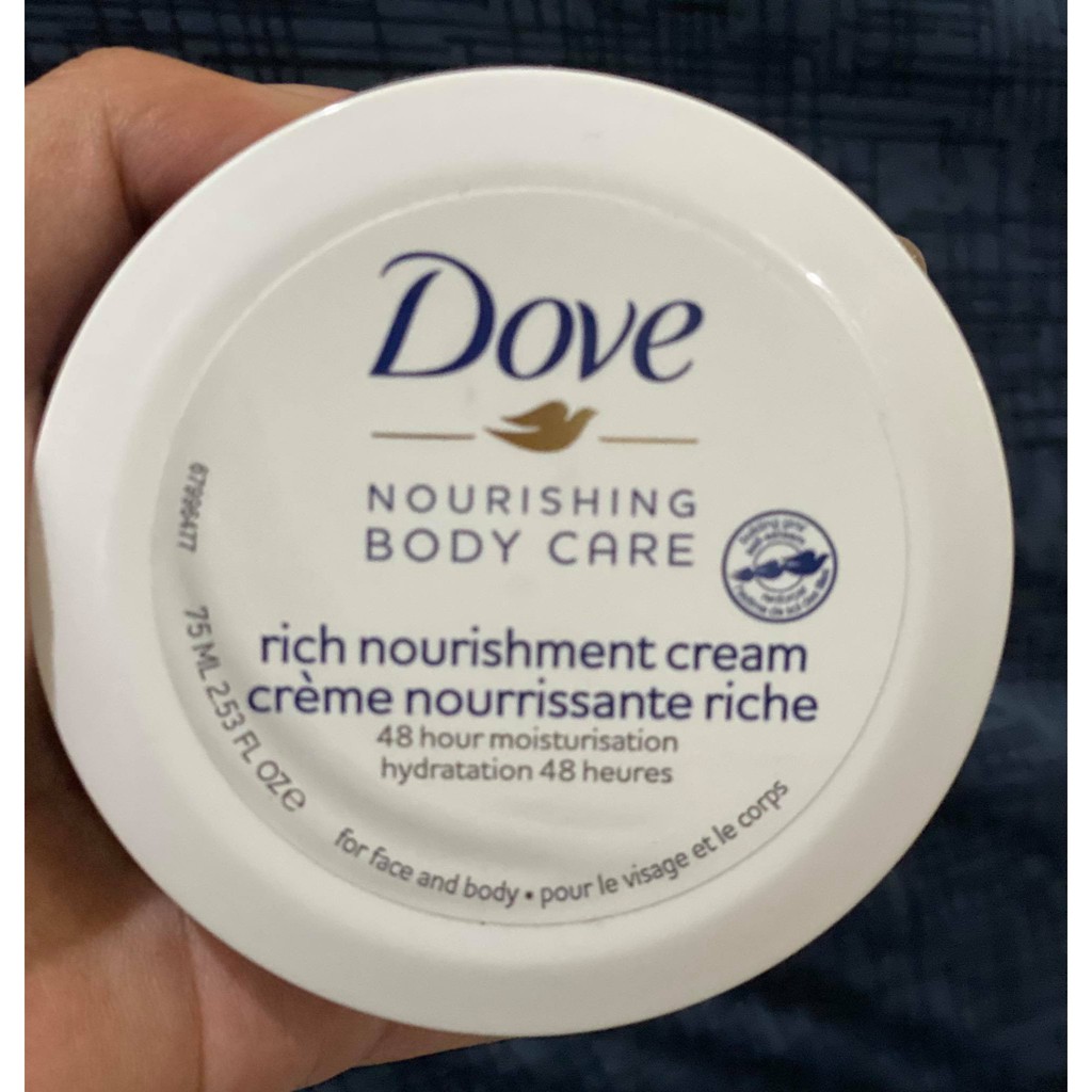 Dove Intensive Body Nourishing Cream 75ml Shopee Philippines