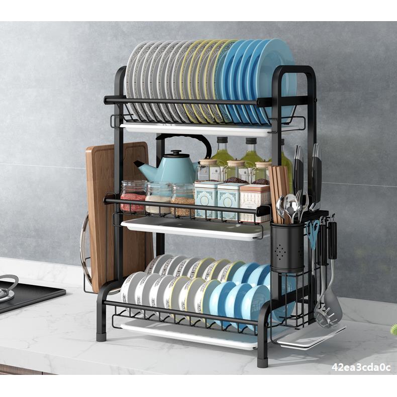 Stainless Steel Kitchen Dish Drainer Rack Kitchen Rak Storage Rack Rak Pinggan Shopee Philippines