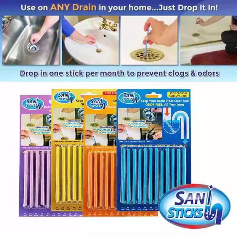 Sani Sticks Sink Deodorant Stop Clogging (1pack-12pcs) | Shopee Philippines