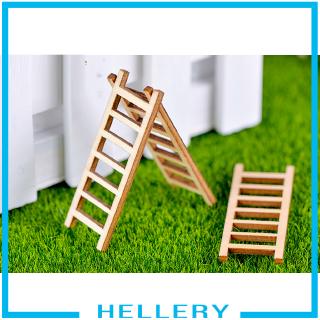 [HELLERY] 10Pcs Miniature Wood Ladders Micro Scenary Landscape Ornaments Home Decor #8