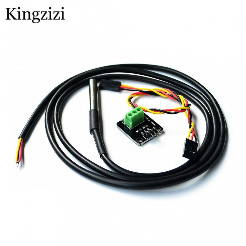 DS18B20 Temperature Sensor Module Kit Waterproof 100CM Digital Sensor ...