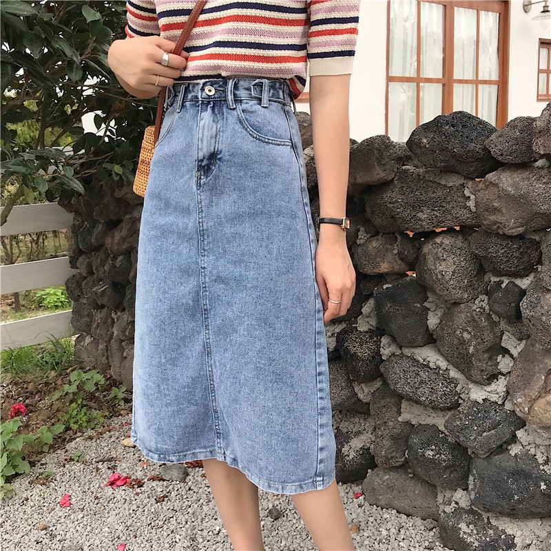 tall jean skirt