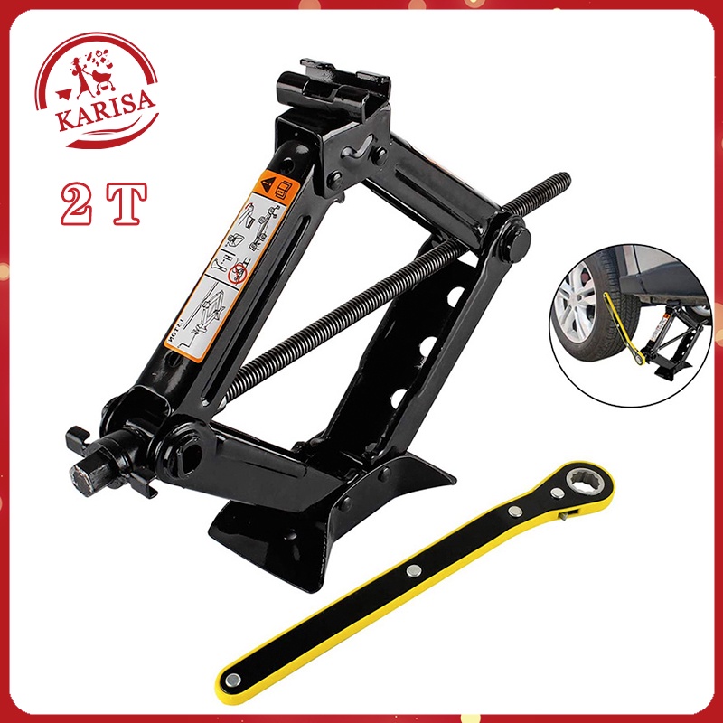 2 Ton Car Scissor Jack Portable Automotive Jack Kit Tire Jack With