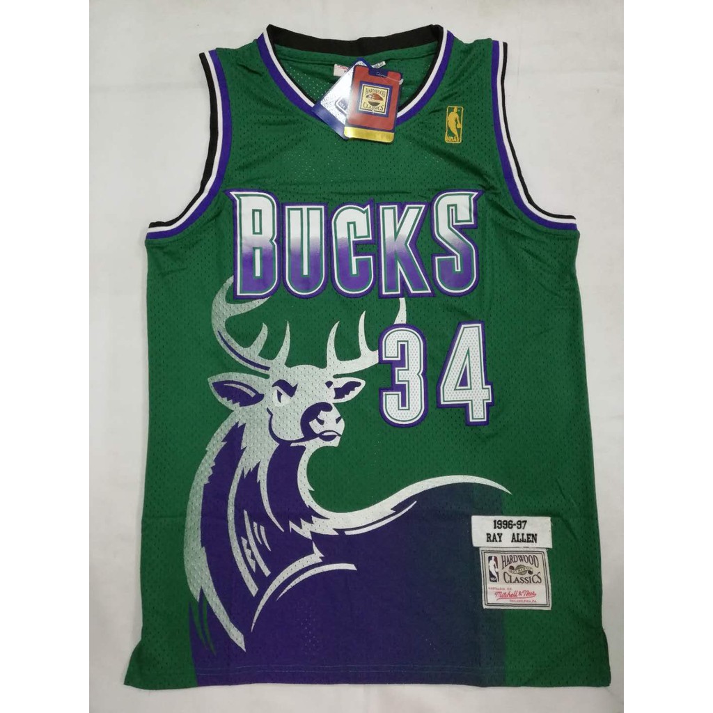 NBA Milwaukee Bucks-34 Ray Allen 