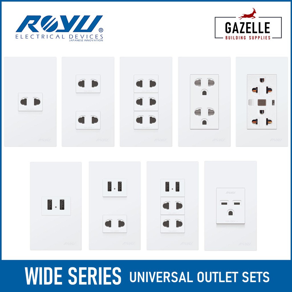Royu Wide Series Outlet Sets Universal / Duplex Universal / Telephone