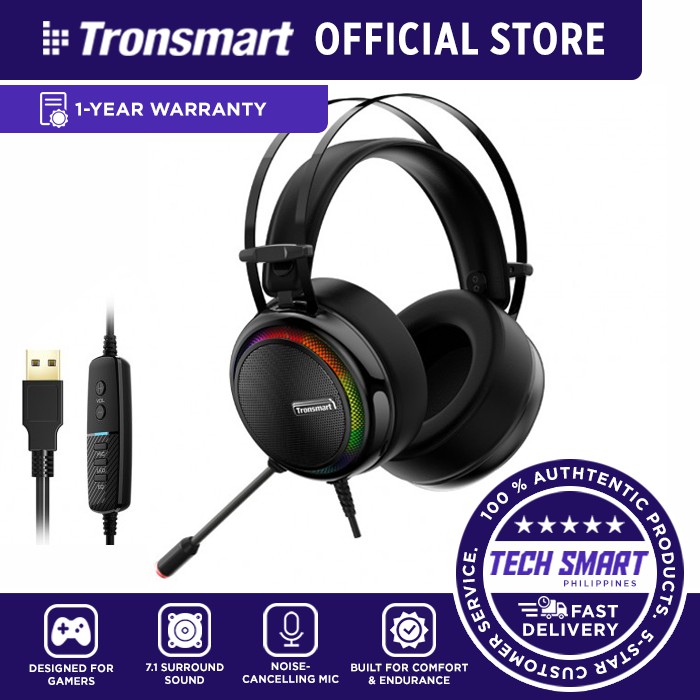 tronsmart glary gaming headset with 7.1 virtual sound