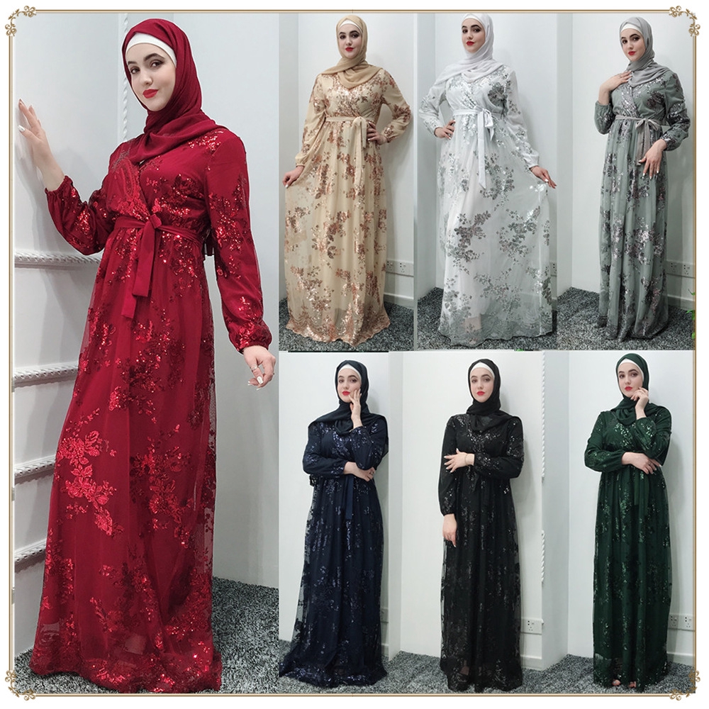 long dress lace muslimah