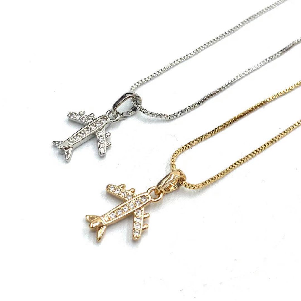 [Maii] Bangkok Crystal Rose Gold Airplane Plated Aircraft Diamond