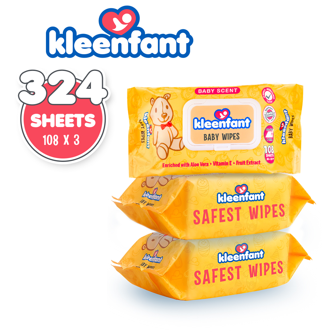 Kleenfant Baby Scent Scented Baby Wipes 108 sheets Pack of 3 wet wipe
