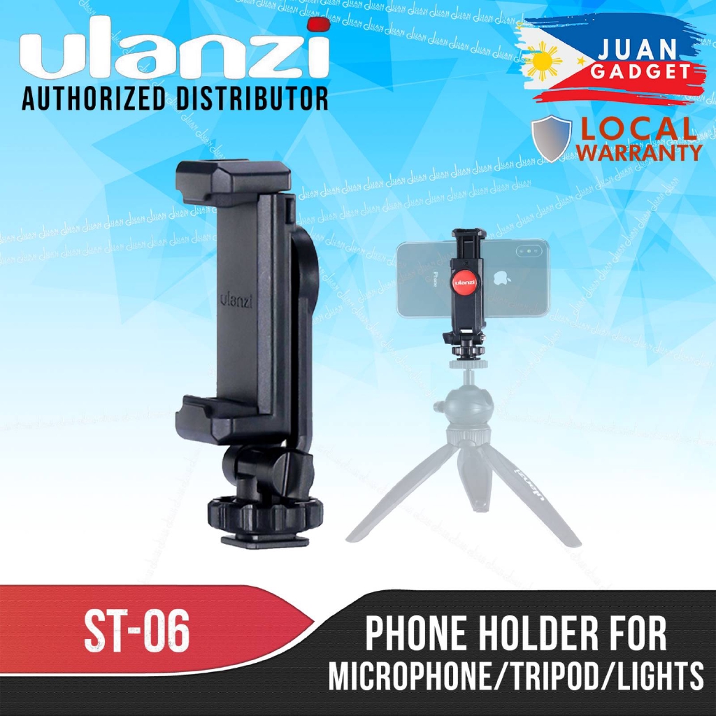 Ulanzi ST-06 Camera Hot Shoe Phone Tripod Mount 360 Rotation with Cold ...