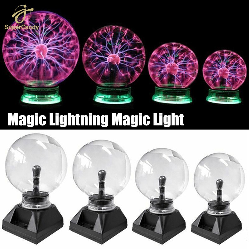 Magic Plasma Ball Touching Sound Sensitive Plasma Lamp Light for Parties Decorations Kids Bedroom DQ