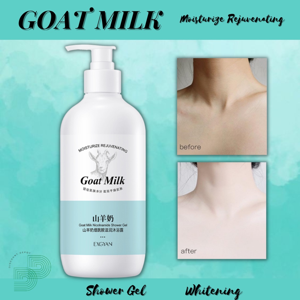Goat milk shower gel 500ml whitening shower gel body care permanent whitening and whitening