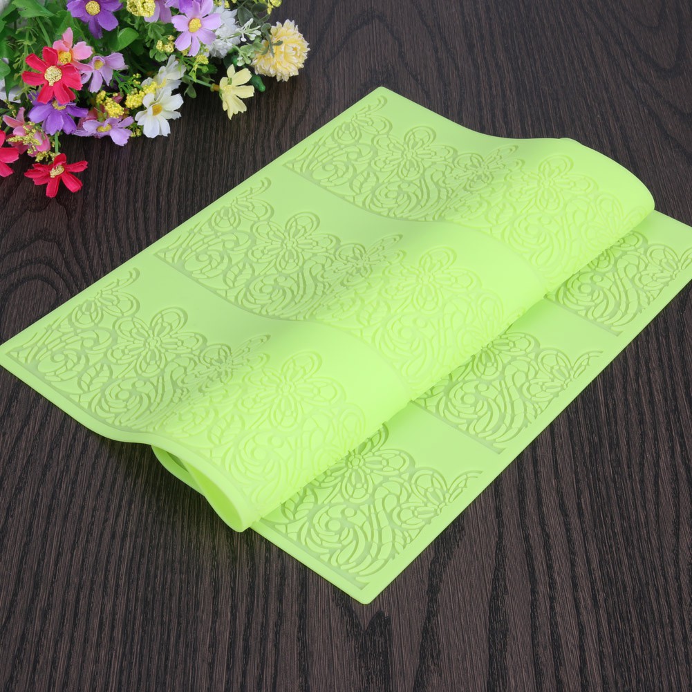 39x29cm Lace Silicone Mat Fondant Cake Mold Diy Baking Decorating