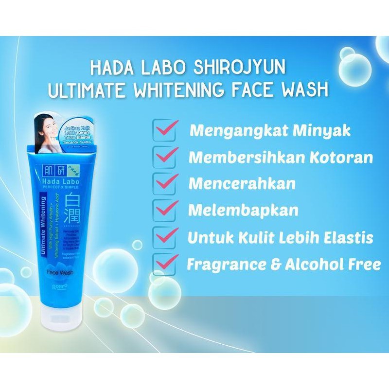 hada labo shirojyun moisturizing face wash
