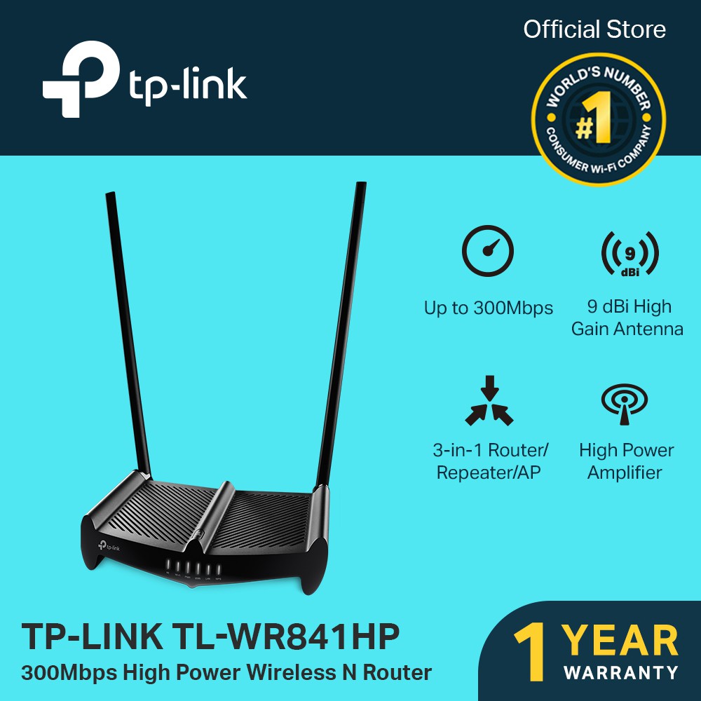 Tplink Wr941hp 450mbps High Power Wireless Router 9dbi Antenna Personal Computer Center