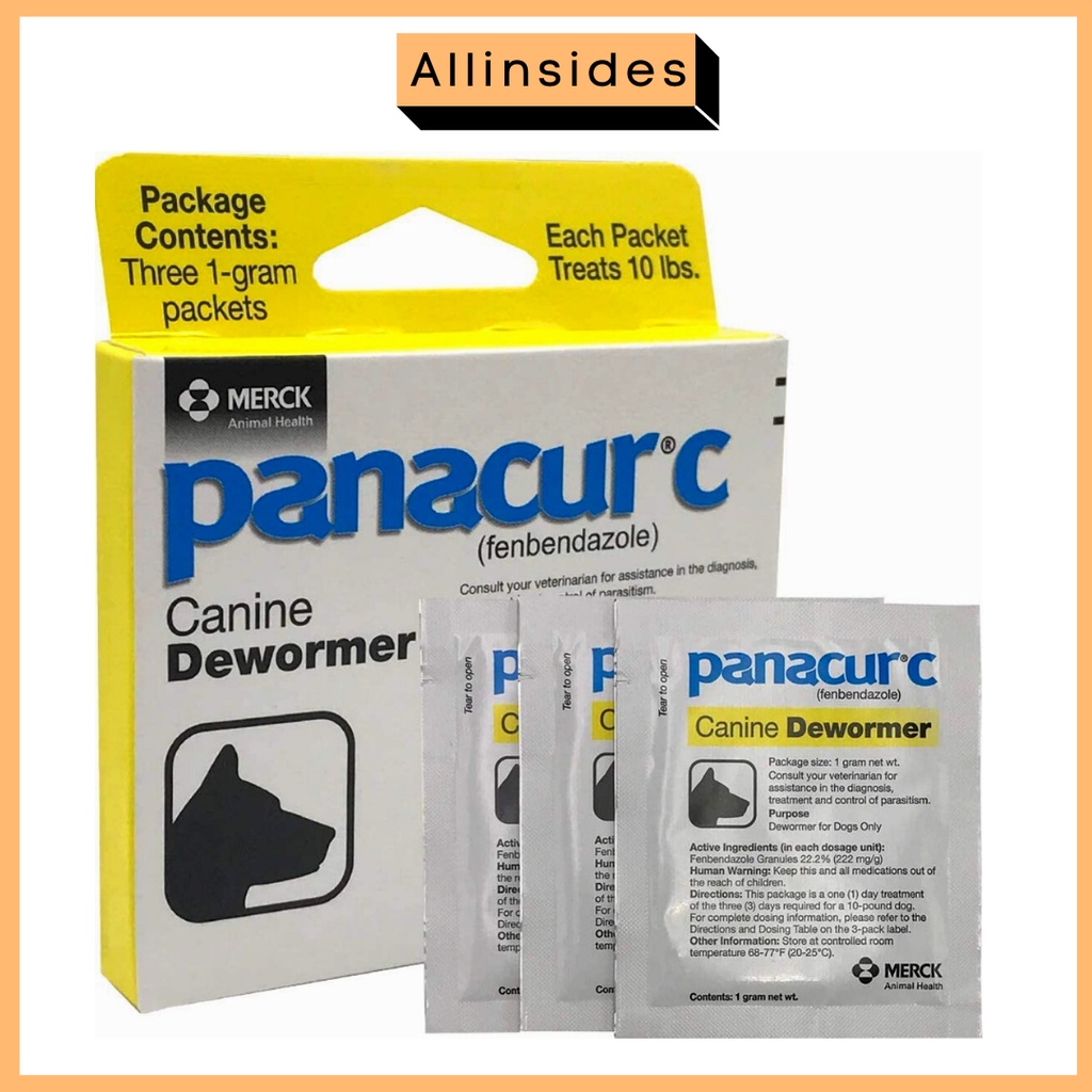 (ON HAND) Panacur C Canine Dewormer (Fenbendazole) Yellow 1 Pack (3 Sachet) #1