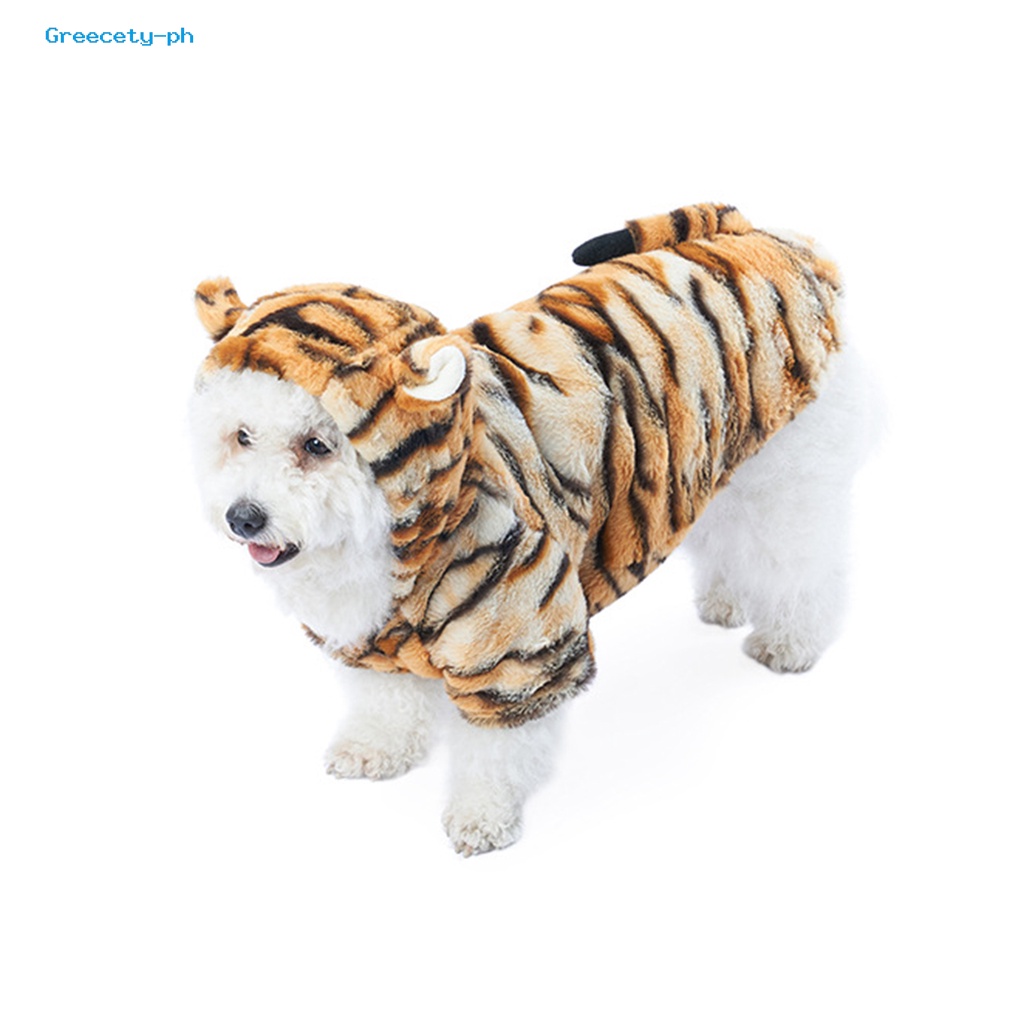 Greecety Puppy Clothes Funny Style New Year Tiger Cosplay Costume Warm Dog Hoodies Pet Clothes #9