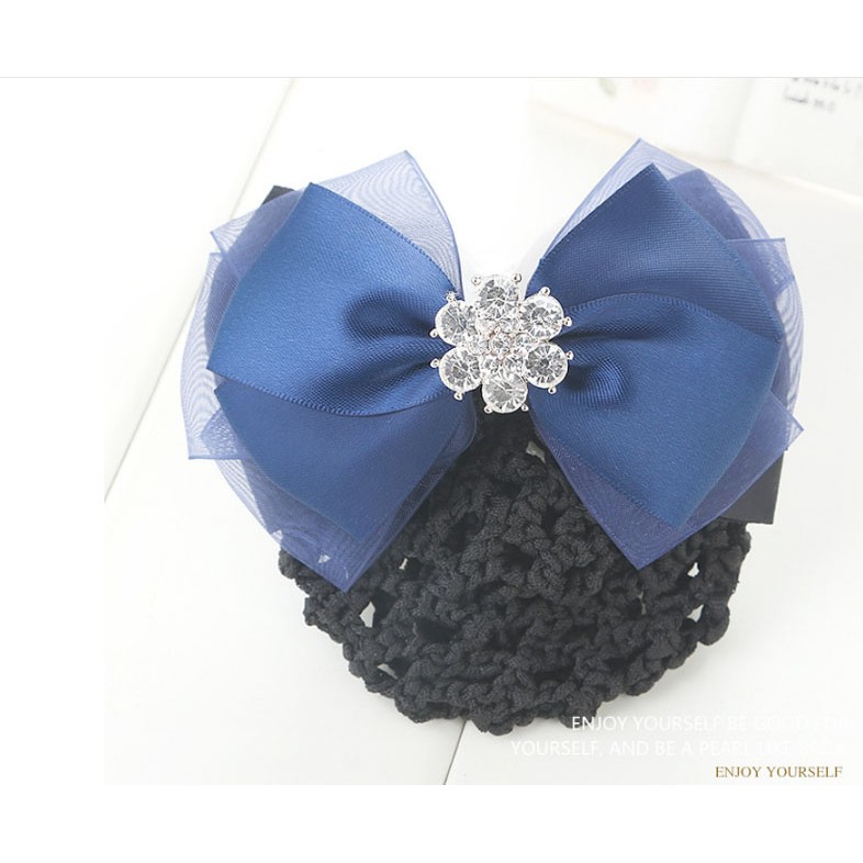 High Quality Rhinestone Mesh Bun Hair Clip MH25