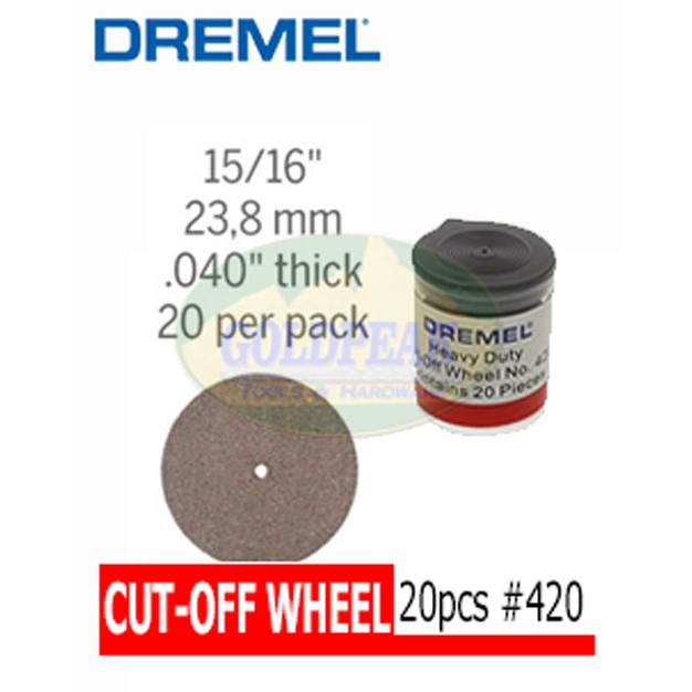 Rotationswerkzeuge Dremel 420 Heavy Duty CutOff Wheels .040" thick 20