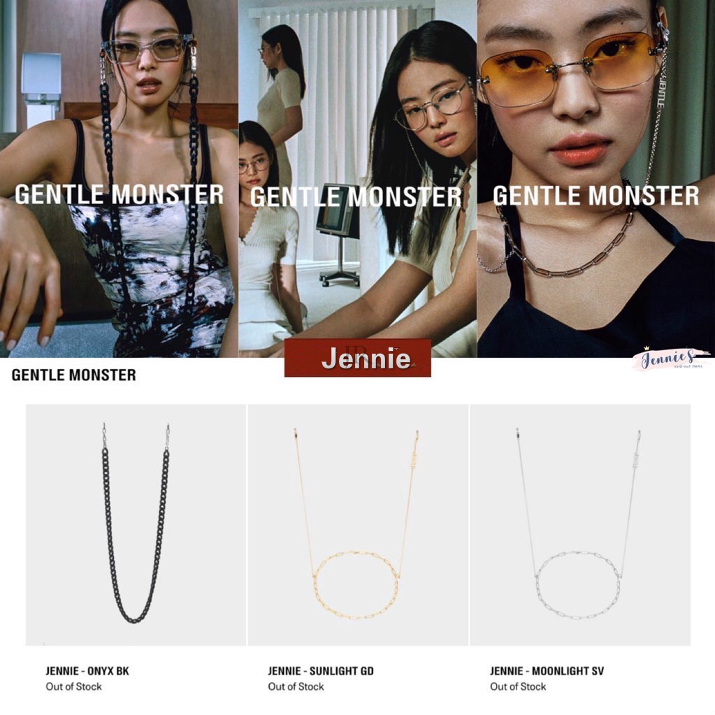 JENNIE - ONYX BK, Part of the Jentle Home Collection, Features an Oversized Acrylic Chain JENNIE - MOONLIGHT SV JENNIE - SUNLIGHT GD