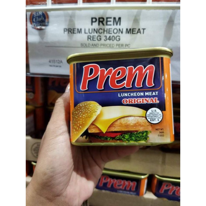 PREM LUNCHEON MEAT, ORIGINAL ( 340 grams) Shopee Philippines