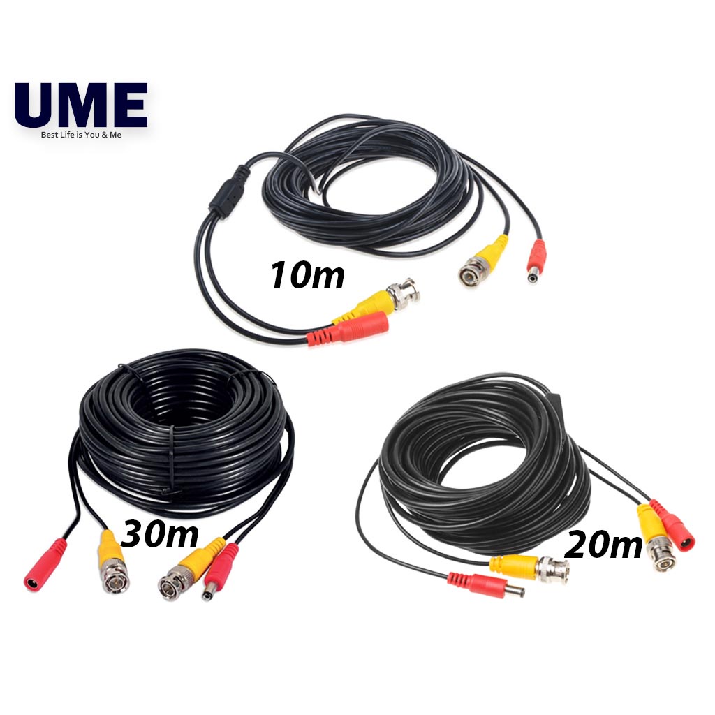 BNC Video and Power Extension Cable with Connector for CCTV Security